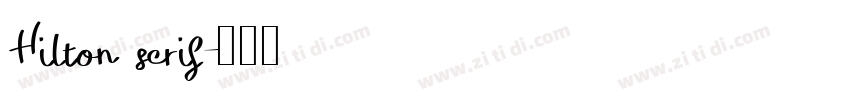 Hilton serif字体转换